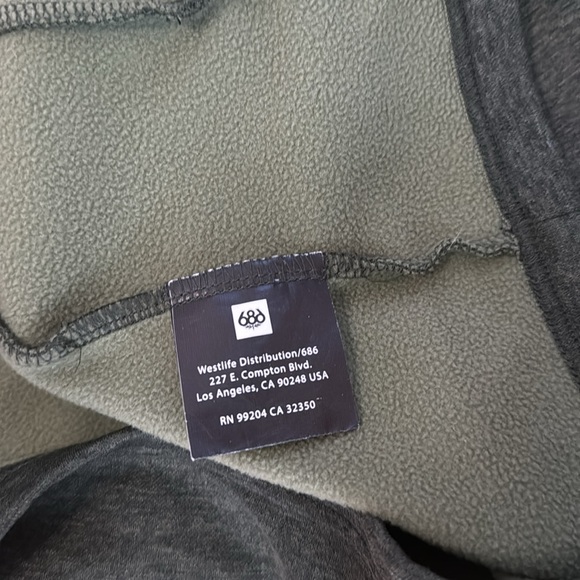 686 GLCR Project Men’s Green Pullover Thermal Fleece Hoodie Sweatshirt Sz L - Picture 4 of 5